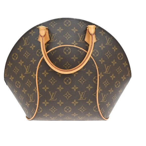 LOUIS VUITTON LV Logos Ellipse MM Hand Bag Monogram Leather Brown - Picture 3 of 16